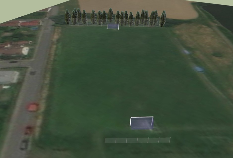Vizualizace vítězného projektu Zabezpečení sportovního areálu na Lamberku.